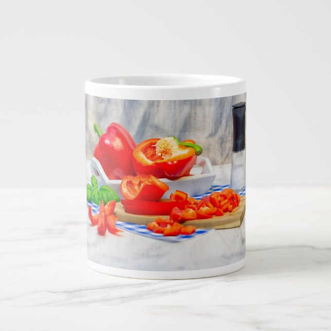 Paprika lever fortfarande jumbo mugg (Framsidan)