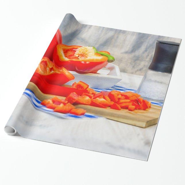 Paprika lever fortfarande presentpapper (Utrullad)