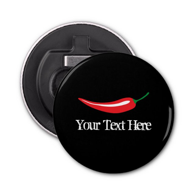 Paprika med spenat hett, röd chilipeppar runt flas flasköppnare (Framsidan)