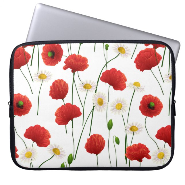Paprika och daisy laptop fodral (Framsidan)