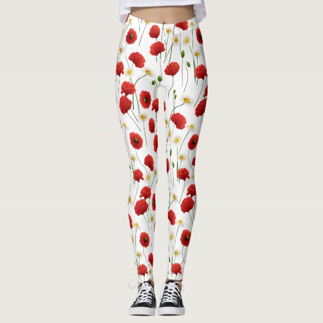 Paprika och daisy leggings (Framsida)