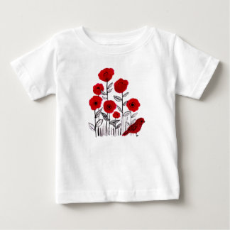 Paprika och färgning av små röda fåglar t shirt