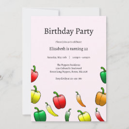 Paprika och långpaprika inbjudningar