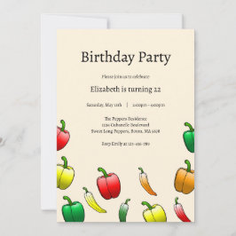 Paprika och långpaprika inbjudningar