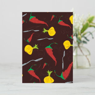 Paprika och lök inbjudningar