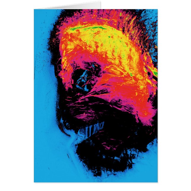 Paprika och plast, silvrade hälsningskort (Framsidan)