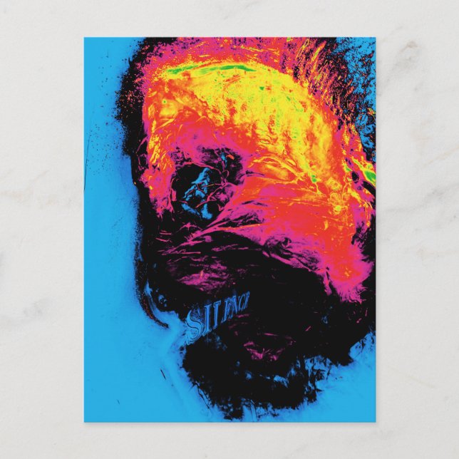 Paprika och plast, silvrade vykort (Framsida)