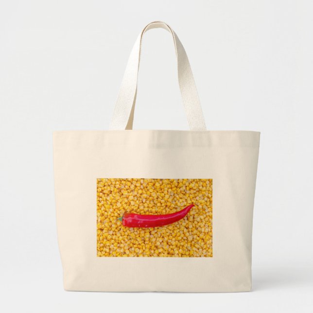 Paprika på majs jumbo tygkasse (Framsidan)