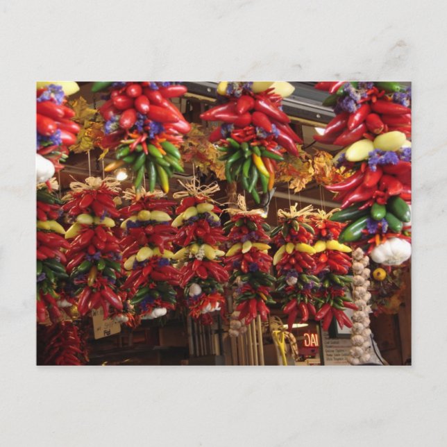 Paprika på marknaden Pike Ställe Vykort (Framsida)