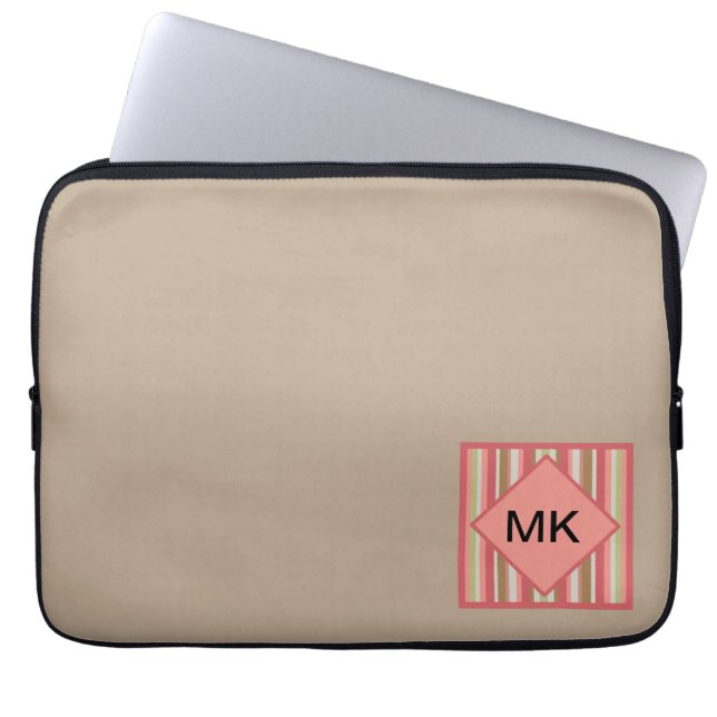 Paprika Rand Mönster Laptop Sleeve (Framsidan)