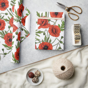 Paprika, rött och grönt på vitt presentpapper
