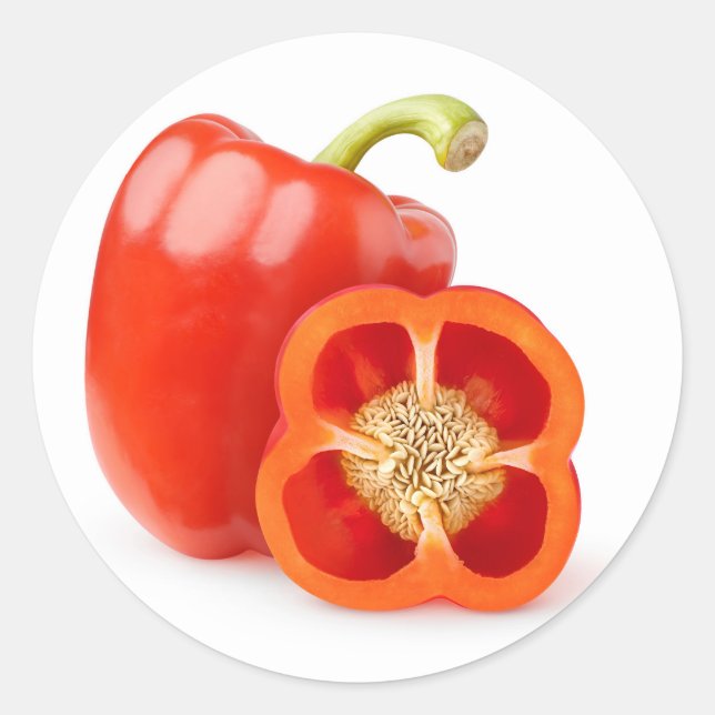 Paprika Runt Klistermärke (Framsida)