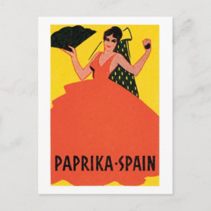 Paprika Spanien Vintageetikett Vykort