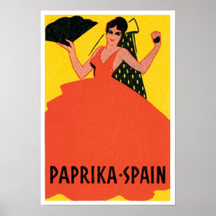 Paprika Spaniens Vintage Poster