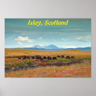 Paps of Jura from Islay, Skottland Poster