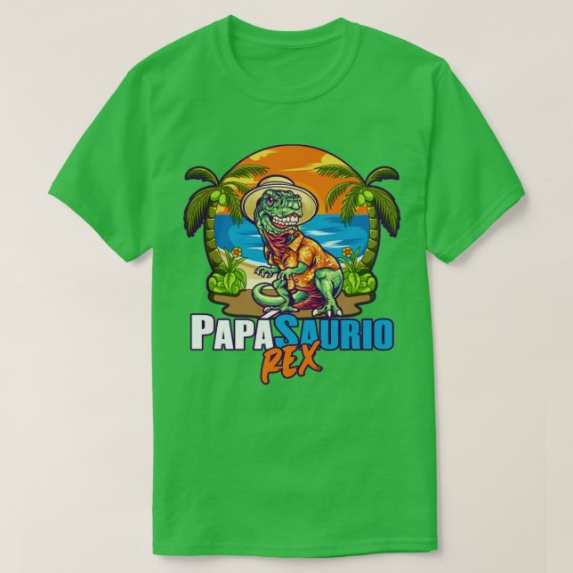 PapSaurio Rex Divertido Dinosaurio Da Del Padre T Shirt (Design framsida)