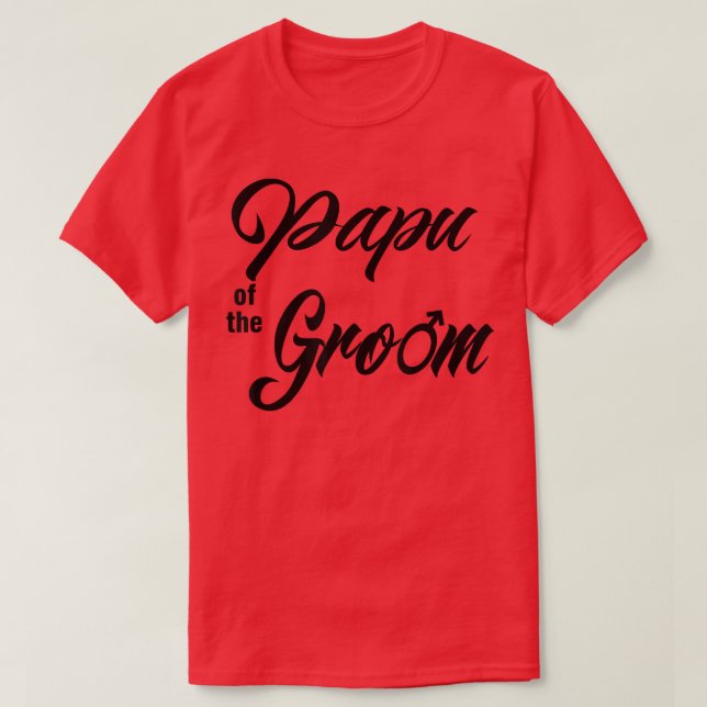 Papu Of Groom Wedding Party Matching Bridal Party  T Shirt (Design framsida)