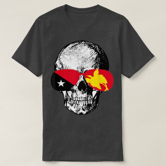 Papua New Guinea Papuan Flag 55 T Shirt (Design framsida)