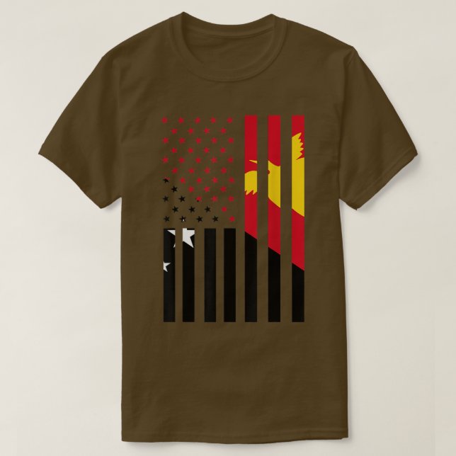 Papua New Guinea Papuan Flag 58 T Shirt (Design framsida)