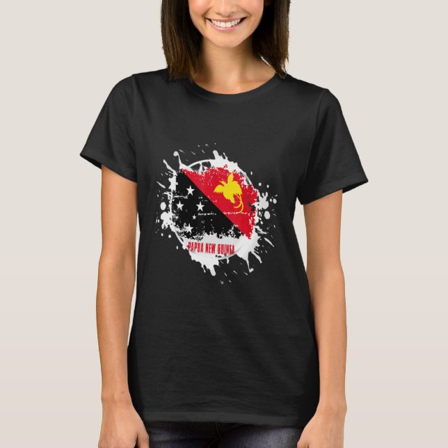 Papua New Guinea Splash T Shirt (Framsida)