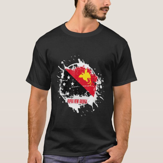 Papua New Guinea Splash T Shirt (Framsida)