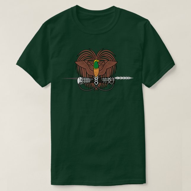 Papua New Guinea T-shirt Coat of arms Tee Flag sou (Design framsida)