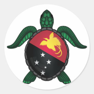 Papua Nya flagga Runt Klistermärke