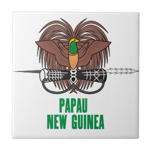 PAPUA NYA GUINEA - emblem/flagga/vapensköld/symbo Kakelplatta