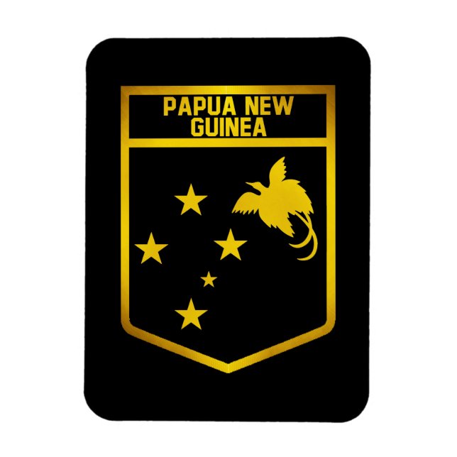 Papua Nya Guinea Emblem Magnet (Vertikal)