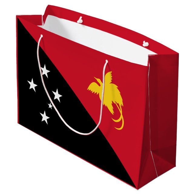 Papua Nya Guinea Flagga (Baksidan Vinklad)