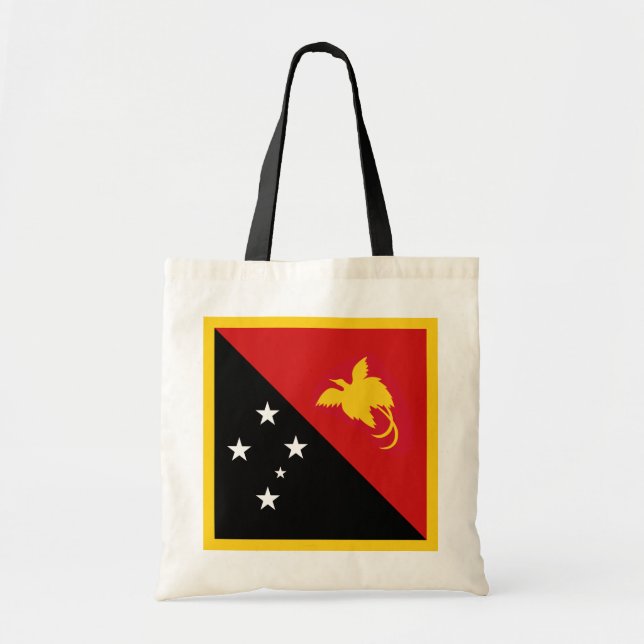 Papua Nya Guinea Flagga Bag Tygkasse (Framsidan)