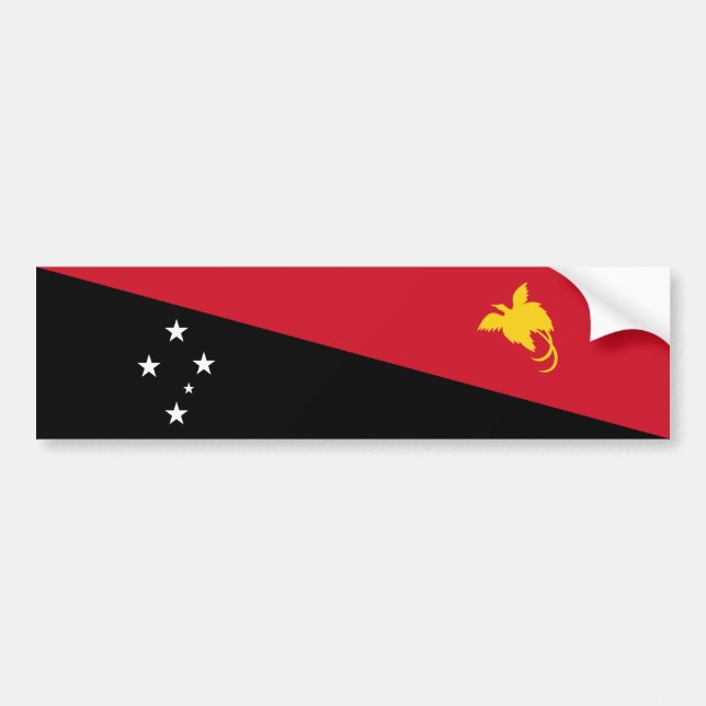 Papua Nya Guinea Flagga Bildekal (Framsidan)