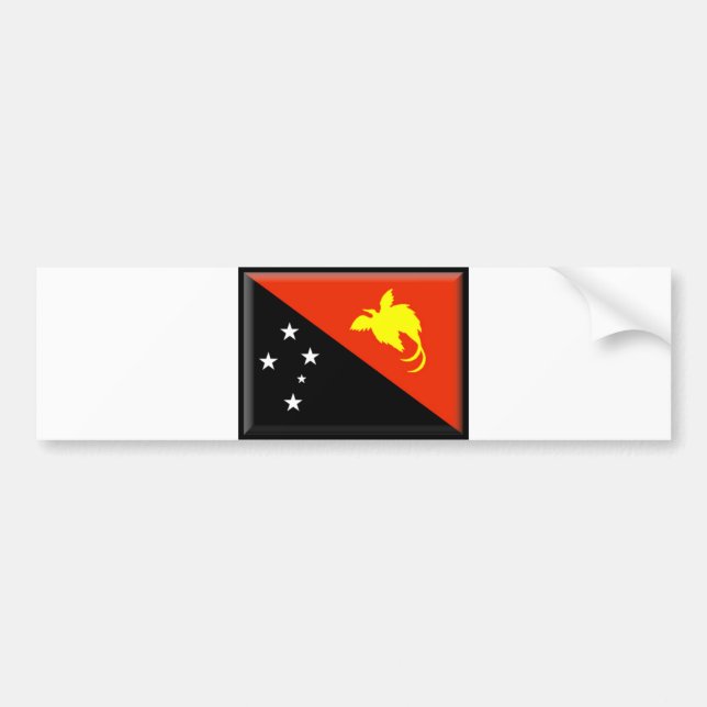 Papua Nya Guinea flagga Bildekal (Framsidan)