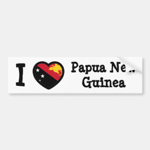 Papua Nya Guinea Flagga Bildekal
