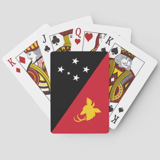 Papua Nya Guinea Flagga Casinokort (Baksidan)