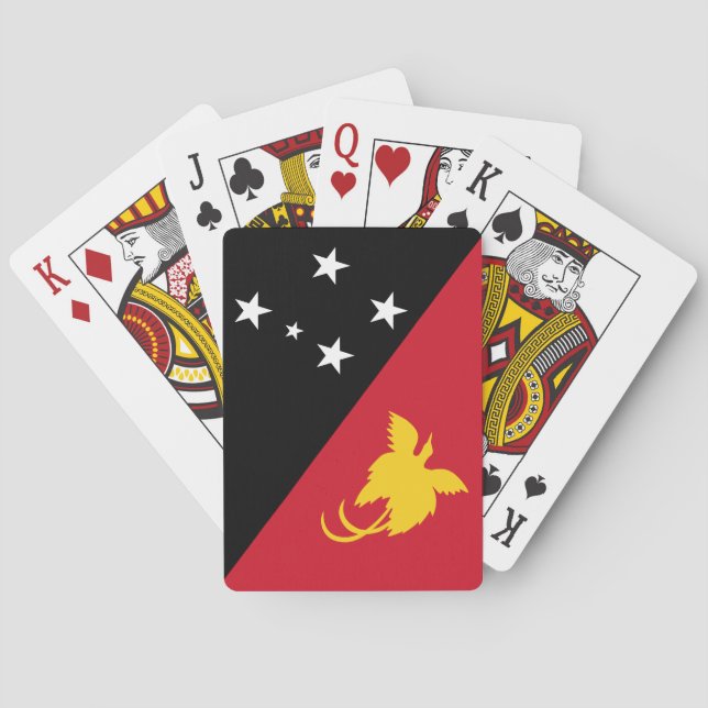 Papua Nya Guinea Flagga Casinokort (Baksidan)