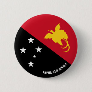 Papua Nya Guinea Flagga Charming Patriotic Knapp