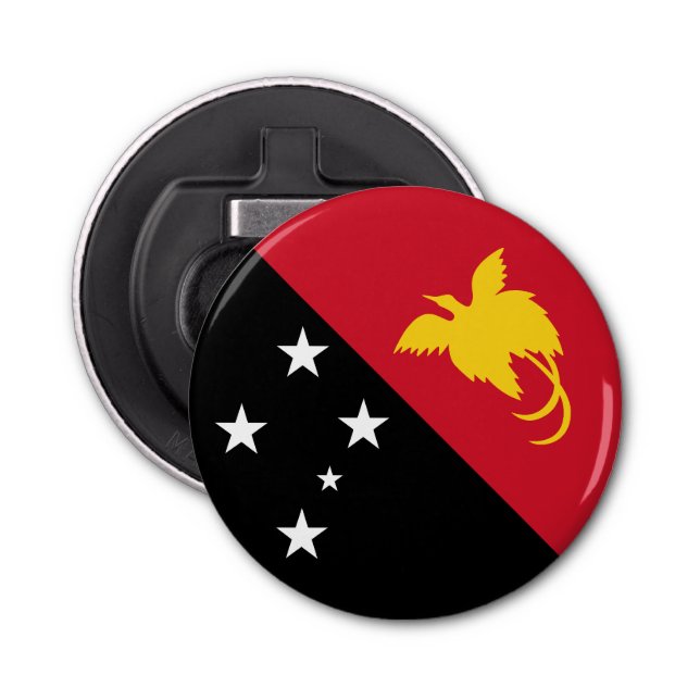 Papua Nya Guinea Flagga Flasköppnare (Framsidan)