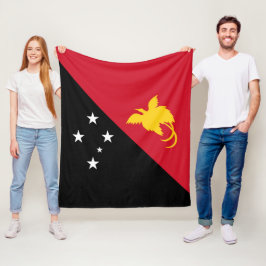 Papua Nya Guinea flagga Fleecefilt