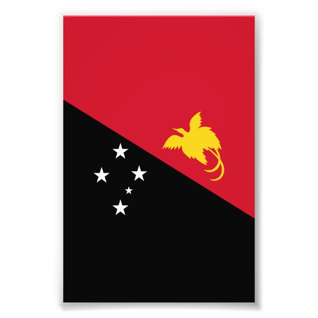 Papua Nya Guinea flagga Fototryck (Framsidan)
