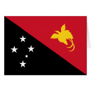 Papua Nya Guinea Flagga Hälsningskort