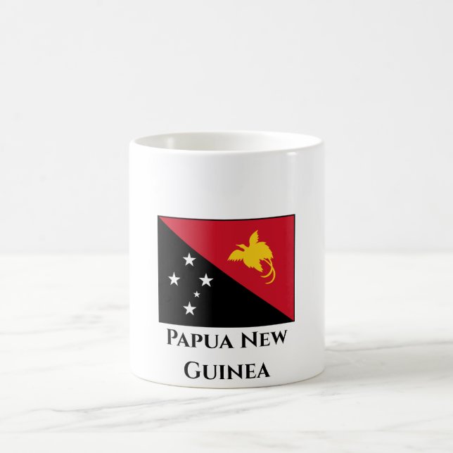 Papua Nya Guinea Flagga Kaffemugg (Center)
