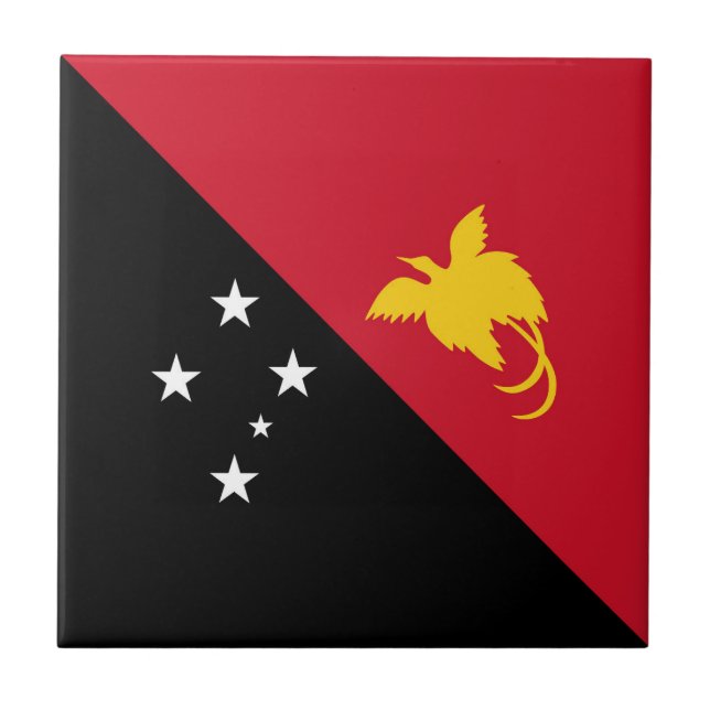 Papua Nya Guinea flagga Kakelplatta (Framsidan)