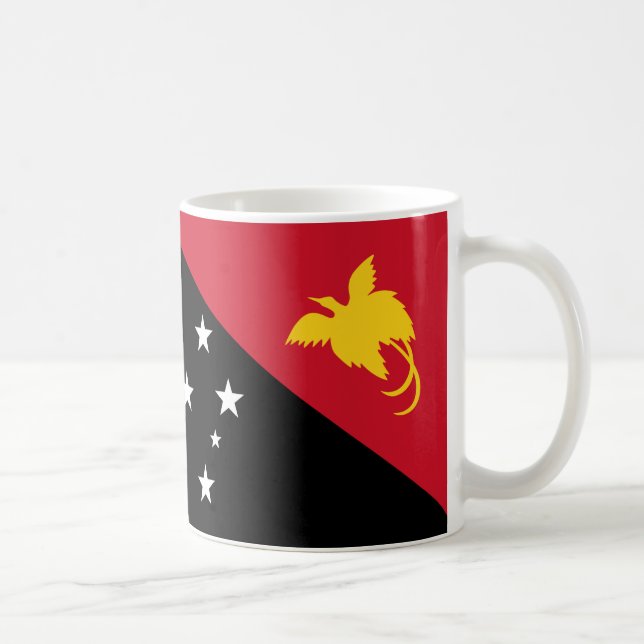 Papua Nya Guinea Flagga keramiskt kaffe Mugg (Höger)
