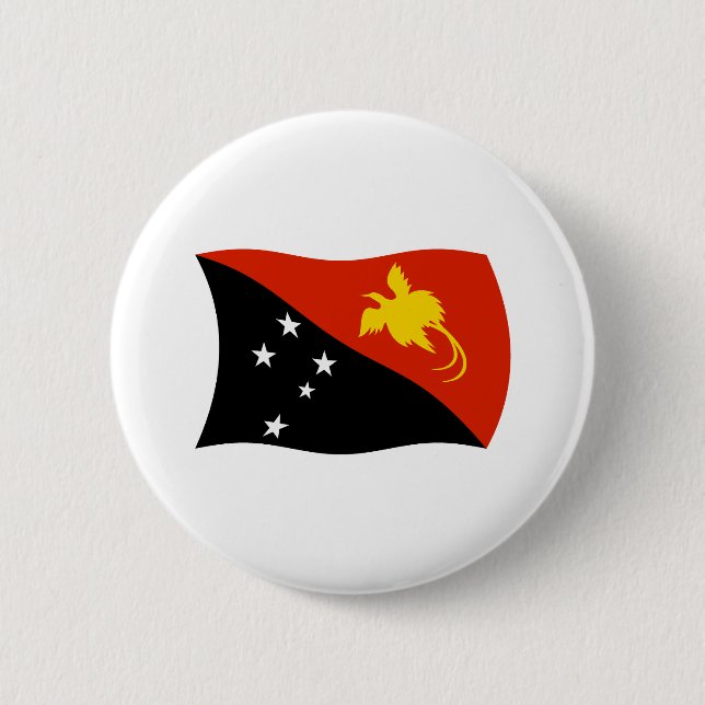 Papua Nya Guinea-Flagga-knapp Knapp (Framsida)
