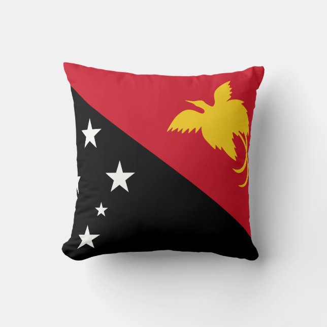 Papua Nya Guinea Flagga Kudde (Framsida)