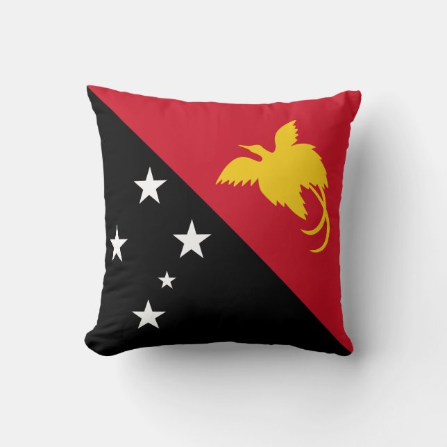 Papua Nya Guinea Flagga Kudde (Framsida)