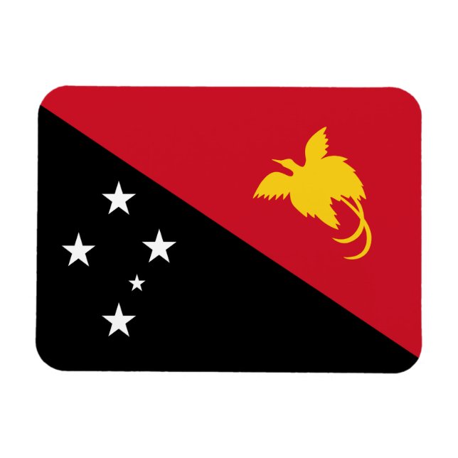Papua Nya Guinea Flagga Magnet (Horisontell)
