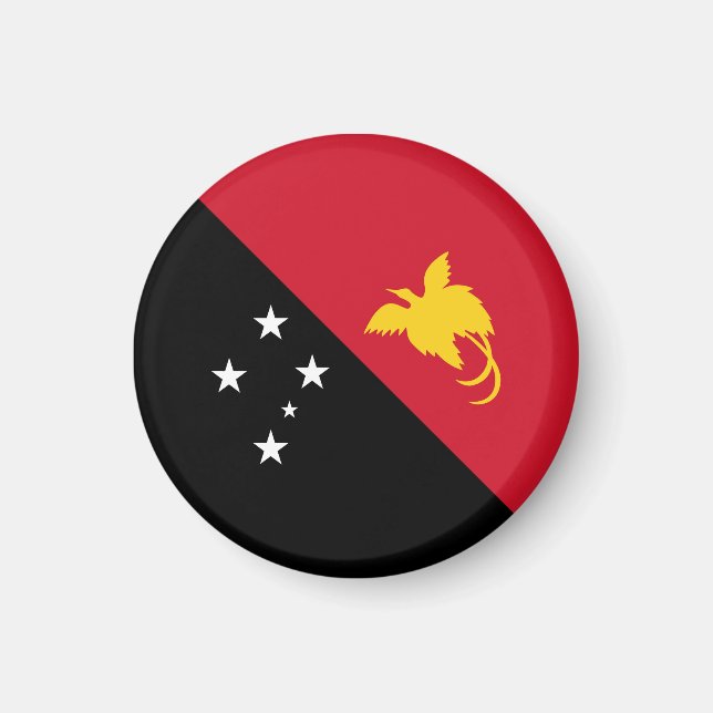 Papua Nya Guinea flagga Magnet (Framsidan)