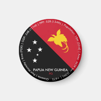 Papua Nya Guinea Flagga Magnet